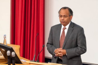 Professor Rama Thirunamachandran (VC of CCCU) giving the opening address
